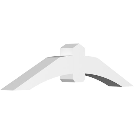 Ekena Millwork Archdale Architectural Grade PVC Gable Bracket, 60"W x 15"H x 6"D x 6"F, 6/12 Pitch GBP060X15X0606ARC00